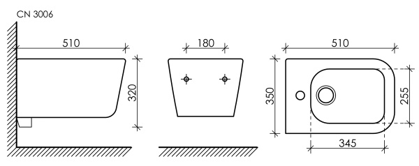 Подвесное биде Ceramica Nova New Day CN3006