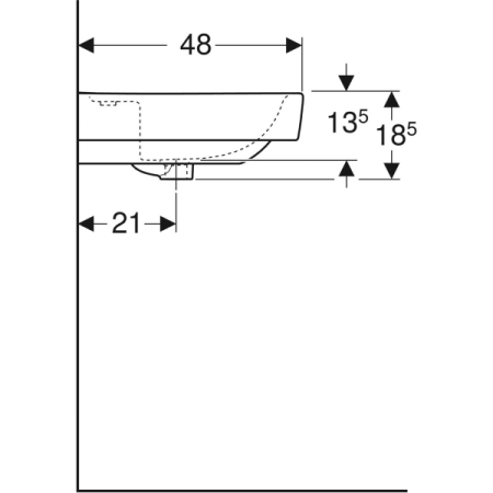 Накладная раковина Geberit Renova Plan 501.932.00.1