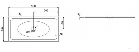 Поддон из искусственного камня Laufen MIX 2.9607.5.000.000.1
