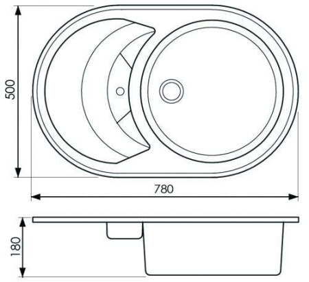 Кухонная мойка Whinstone ￼￼￼Милан (B02) белая