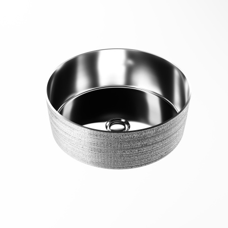 Раковина накладная (35,5х35,5) Grossman Color GR-5020SS, серебро