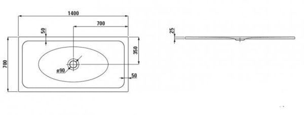 Поддон из искусственного камня Laufen MIX 2.9607.5.000.000.1