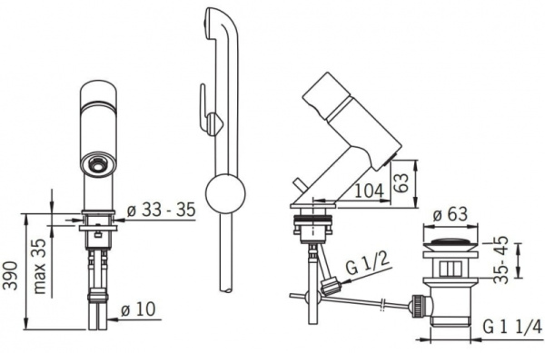 Смеситель для раковины Oras Alessi Il Bagno One 8502 Смеситель для раковины Oras Alessi Il Bagno One 8502