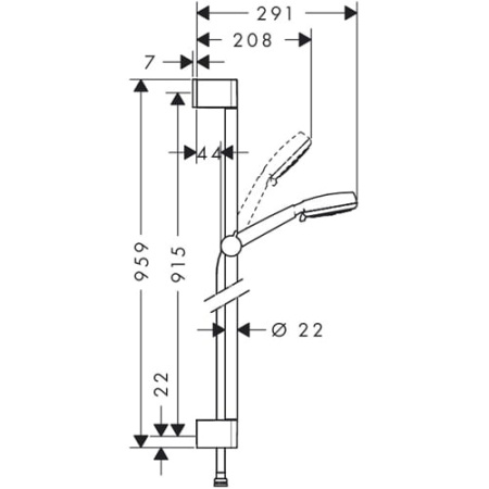 Душевой гарнитур Hansgrohe Crometta Vario 26657400