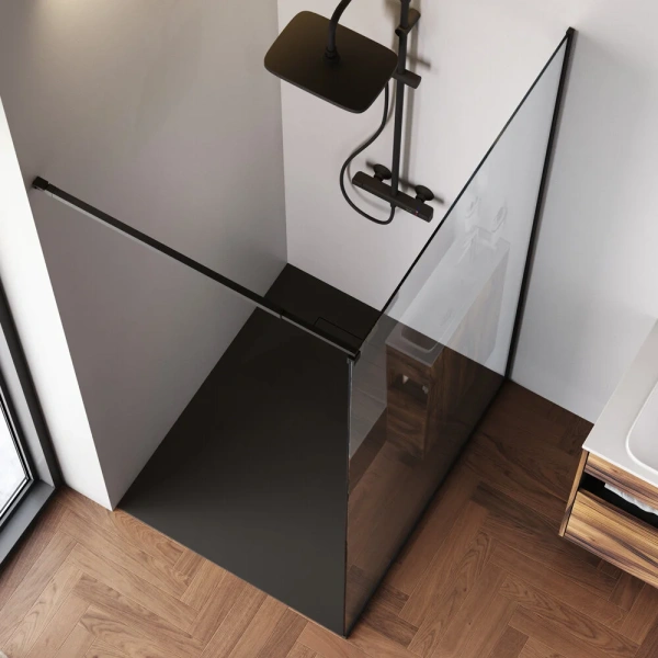 Душевая перегородка 110 см Am.Pm Func W84WI-110-F1-BTE черный