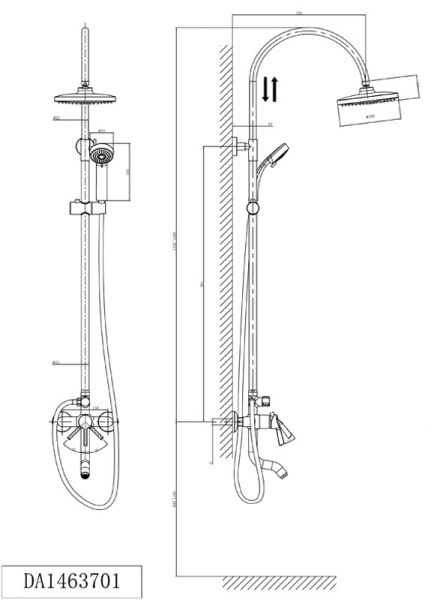 Душевая система D&K Rhein Schiller (DA1463701C09)