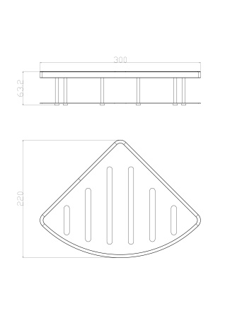 Полка для ванной угловая WONZON & WOGHAND, хром WW-4132