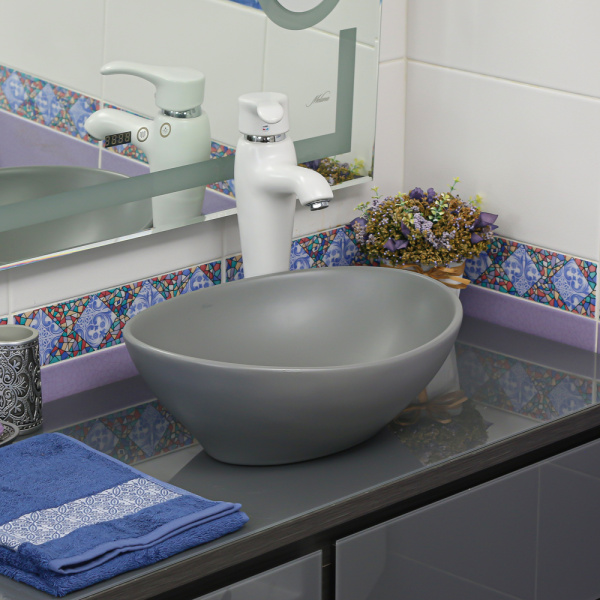 Раковина накладная (41х33) Melana 7138MG-805