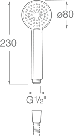 Ручной душ Roca Stella 80/1F 5B9103C07