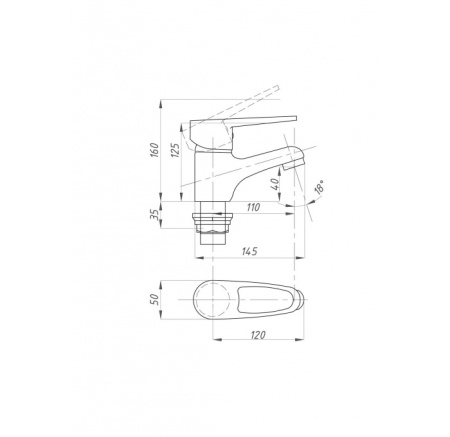 Смеситель для раковины FAUZT FZs940-B126, хром