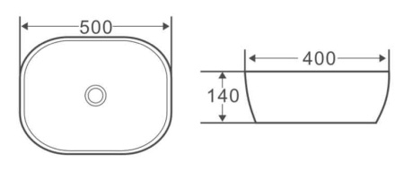 Накладная раковина (50х40) BelBagno BB1302