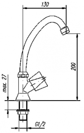 Смеситель с одним маховиком MOFEM EVROSZTAR NOVA146-0001-33