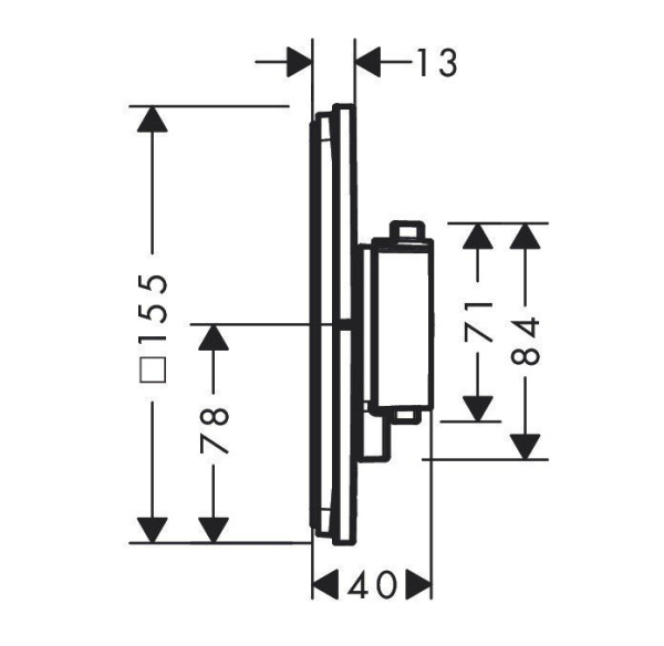 Термостат для душа с регулировкой напора Hansgrohe ShowerSelect Comfort E 15574700 белый матовый