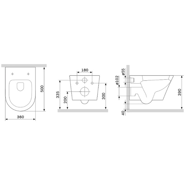 Унитаз подвесной AM.PM Gem FlashClean C741701SC