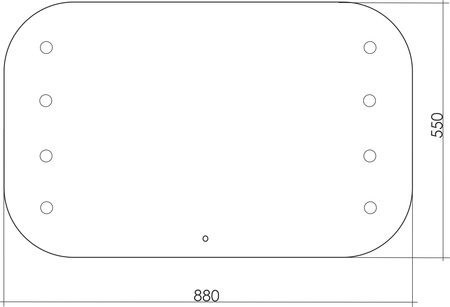 Зеркало (80х55) Silver Mirrors  TONY LED-00002479