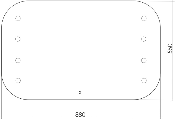 Зеркало (80х55) Silver Mirrors  TONY LED-00002479