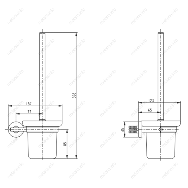Ершик для унитаза подвесной Melana MLN-861006