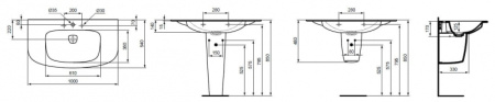 Умывальник Ideal Standard Dea (100x54 см) T044801