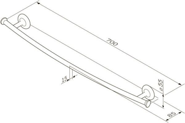 Вешалка для полотенец, 60 см Am.Pm Like A80346400