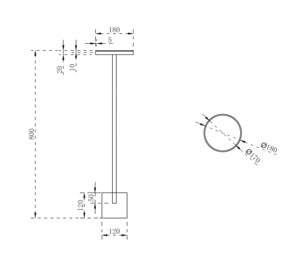 Стойка для ванной комнаты ABBER Stein AS1634 белая матовая
