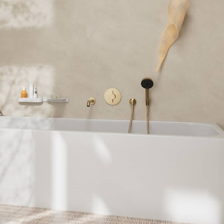 Подключение для душевого шланга Hansgrohe FixFit 26453140 шлифованная бронза