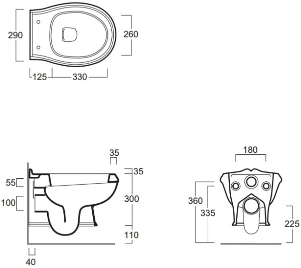 Унитаз подвесной Simas Arcade AR841bi