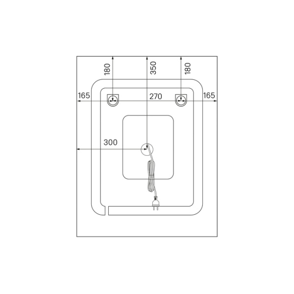 Зеркало с подсветкой и термообогревом, 60 см, IDDIS Zodiac (ZOD60T0i98)