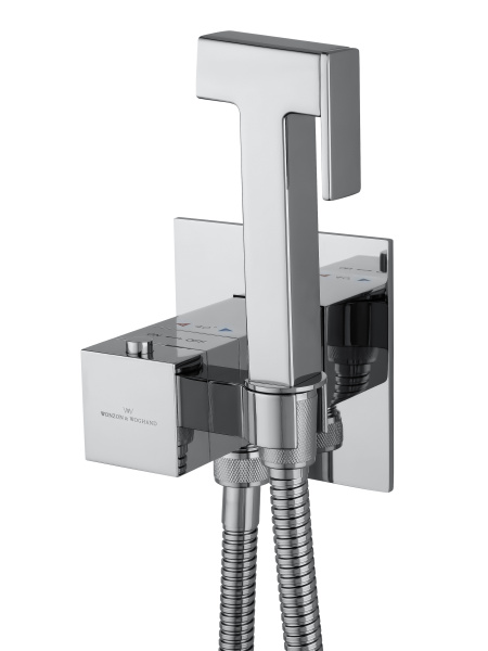 Смеситель с гигиеническим душем и термостатом встраиваемый WONZON & WOGHAND, хром WW-88829910-CR