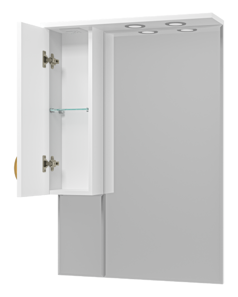 Зеркало-шкаф (69х100) Misty Амбра 70 левый П-Амб0270-0322ЯЛ