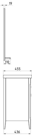 Зеркало (100х84)  ASB-Woodline Монте 100  10777