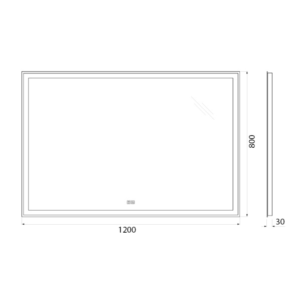 Зеркало BelBagno SPC-GRT-1200-800-LED-TCH-WARM