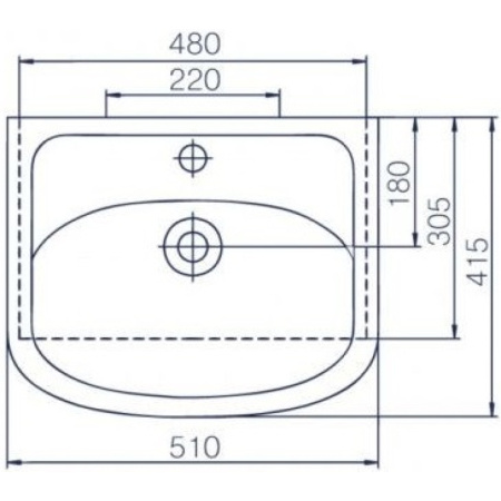 Прямоугольная раковина Corozo Уют 50 SD-00000371