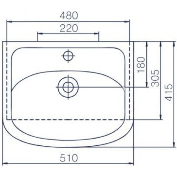 Прямоугольная раковина Corozo Уют 50 SD-00000371