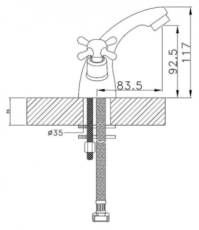 Смеситель для раковины Rossinka H (H02-61)