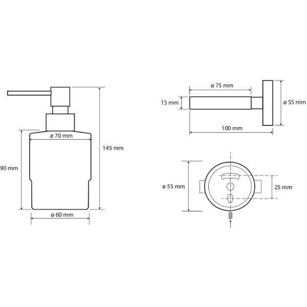 Дозатор жидкого мыла Bemeta Sablo 160109102