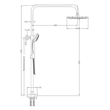Душевая система Esko ST950