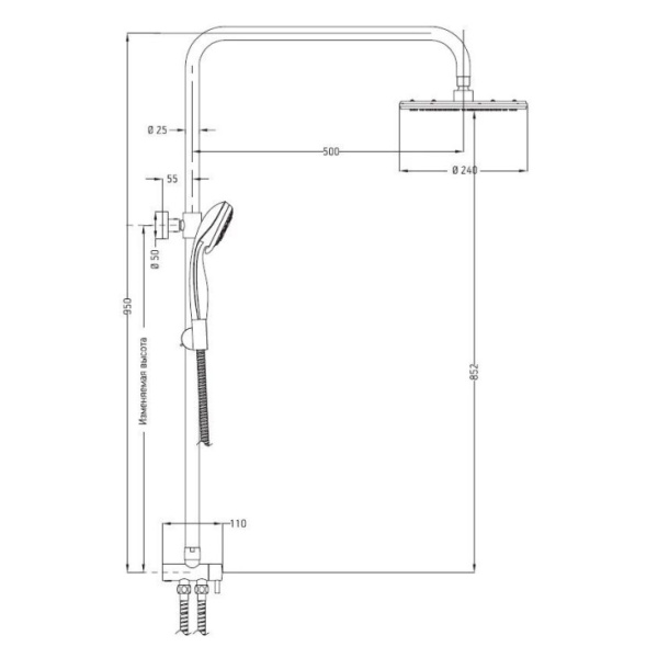 Душевая система Esko ST950