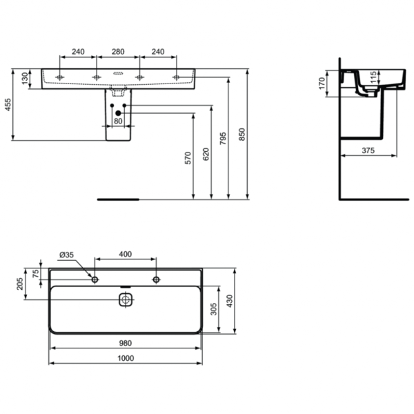 Раковина подвесная Ideal Standard Strada II 100 T372401
