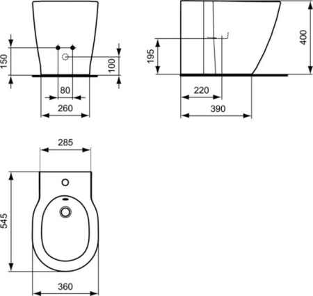 Биде напольное Ideal Standard Connect E799501