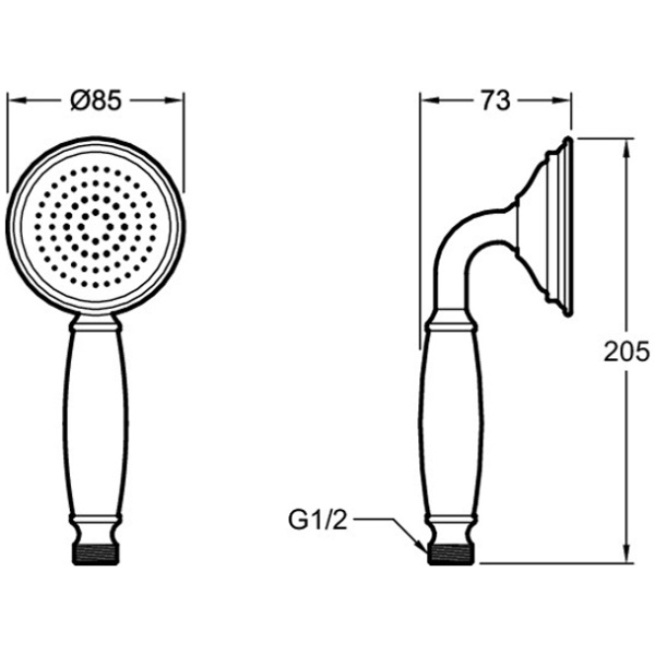 Ручной душ Jacob Delafon Louise E24366-CP Ручной душ Jacob Delafon Louise E24366-CP