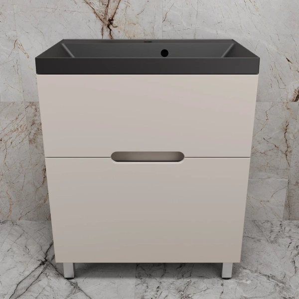 Тумба напольная без раковины 70 см Style Line Матис ЛС-00002434 кремовый матовый