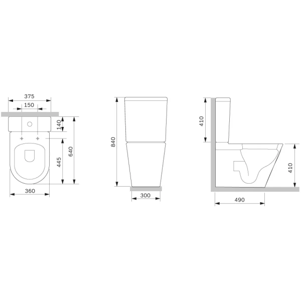 Напольный унитаз-компакт Am.Pm Func C8F8600SC, с сиденьем микролифт