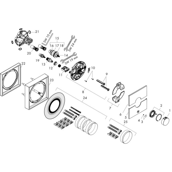 Термостат для душа Hansgrohe ShowerSelect Comfort E 15575700 белый матовый 