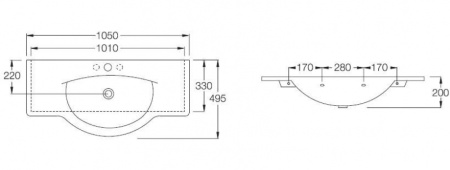Раковина Hatria Sophie 105