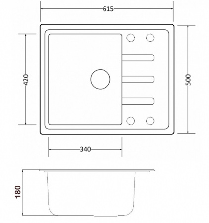 Кухонная мойка Zorg GR 615 BLACK BRONZE