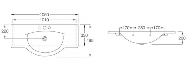 Раковина Hatria Sophie 105