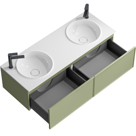 Тумба без раковины и без фасада 135 см Aqwella Боско BOS0114SH шалфей зеленый