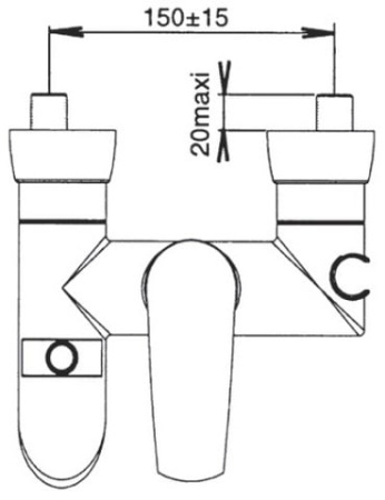 Смеситель для ванны Jacob Delafon Salute E71080-CP