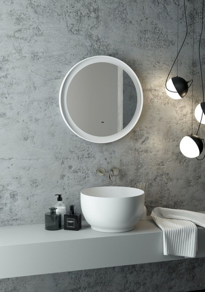 Зеркало с подсветкой Art&Max Napoli AM-Nap-600-DS-F-White