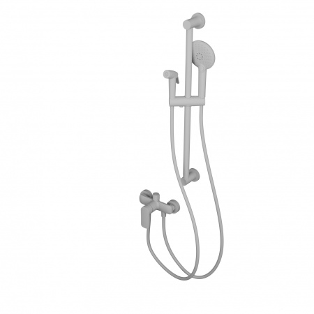 Смеситель для душа с гарнитуром WONZON & WOGHAND, белый матовый WW-A4888-MW